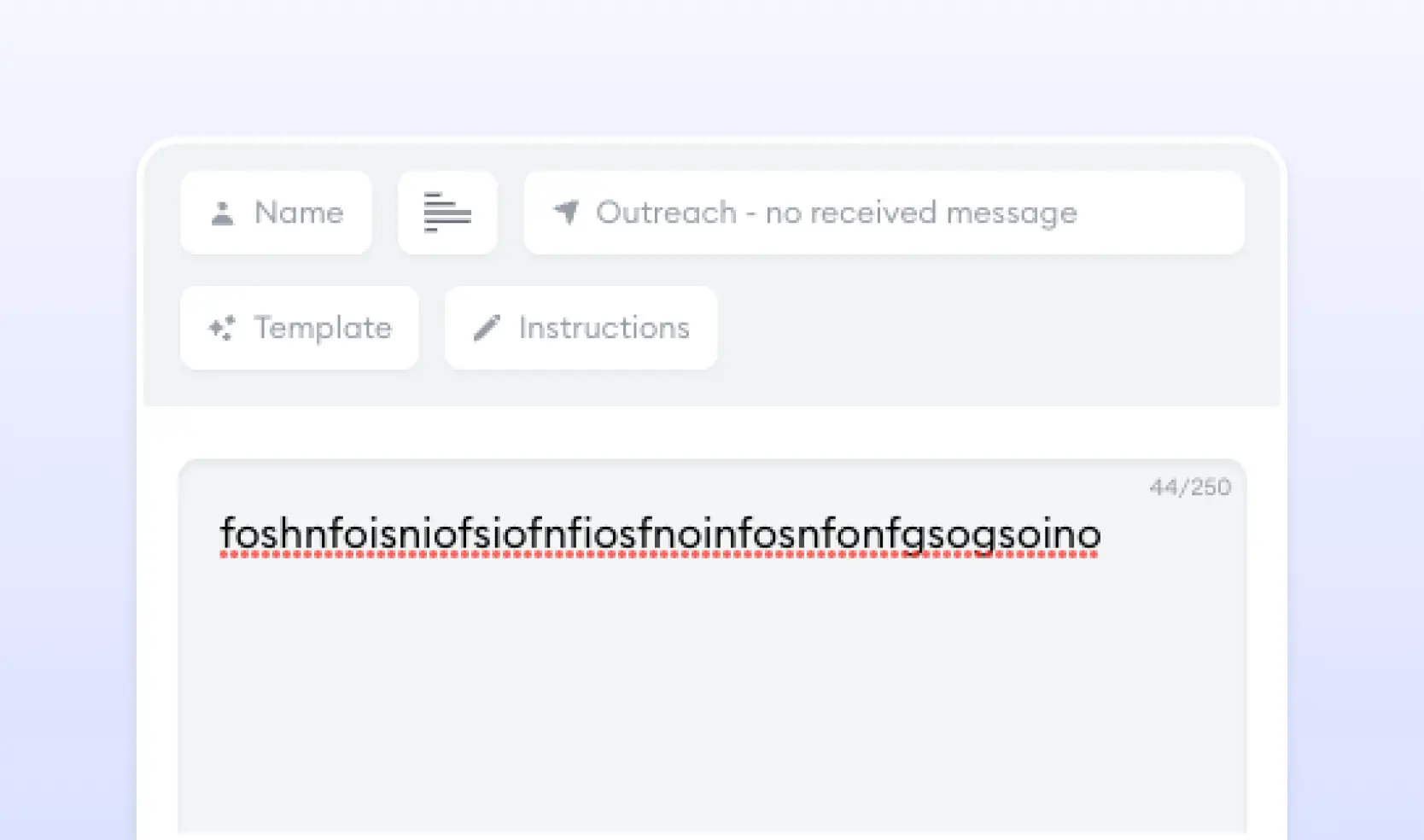 Poor input data by the user while proving instructions for generation