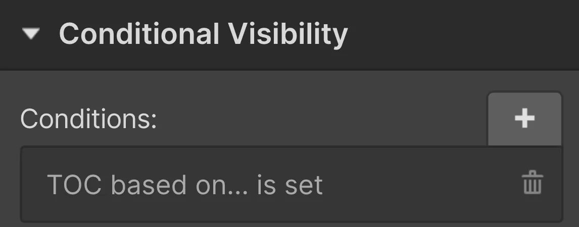 Conditional visibility