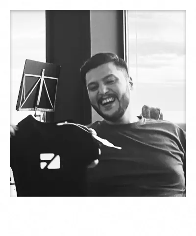 Team member laughing